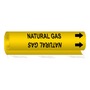 Brady® 26" X 12" Black/Yellow Self-Laminating Plastic Pipe Marker "NATURAL GAS"