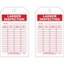 Brady® 7" X 4" Red/White Rigid Polyester Tag (10 Per Pack) "I.D. NO.___DATE___BY___DATE___BY___"