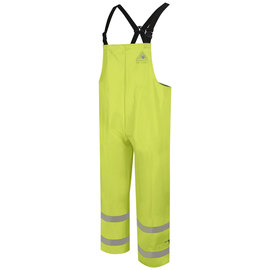Bulwark® X-Large Hi-Viz Green/Yellow PVC/Modacrylic Knit/Cotton Flame Resistant/Water Repellent Overalls