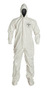 DuPont™ 2X White Tychem® 4000 12 mil Tychem® 4000 Chemical Protective Coveralls (With Hood, Elastic Wrists And Attached Socks)