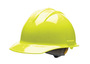 Bullard® Hi-Viz Yellow HDPE Cap Style Hard Hat With Pinlock/6 Point Pinlock Suspension