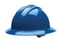 Bullard® Blue HDPE Full Brim Hard Hat With Ratchet/6 Point Ratchet Suspension