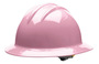 Bullard® Pink HDPE Full Brim Hard Hat With Ratchet/6 Point Ratchet Suspension