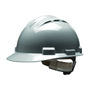 Bullard® Gray HDPE Cap Style Hard Hat With 4 Point Ratchet/Ratchet Suspension