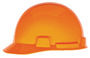 MSA Hi-Viz Orange SmoothDome® Polyethylene Cap Style Hard Hat With Ratchet/4 Point Ratchet Suspension