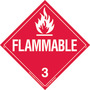 Brady® 10.75" X 10.75" Red And White 0.1" Flame-Retardant/Rigid Fiberglass Vehicle Placard "FLAMMABLE 3"