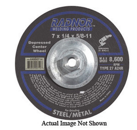 RADNOR™ 7" X .125" X 7/8" Aluminum Oxide Type 27 Depressed Center Cut Off Wheel