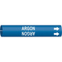 Brady® 13/16" X 13/16" Blue/White Snap-On™ Plastic Pipe Marker "ARGON"