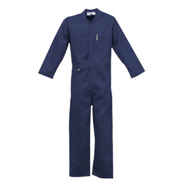 Stanco Safety Products™ Large Blue Indura®/UltraSoft® Flame Resistant Coveralls With Front Zipper Closure