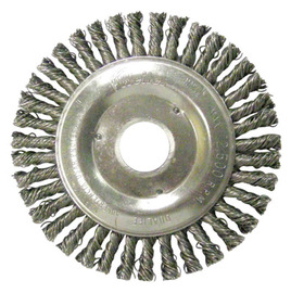 Weiler® 5" X 7/8" Dualife™ Roughneck® Steel Knot Wire Wheel Brush