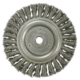 Weiler® 6" X 5/8" - 11 Dualife™ Roughneck® Stainless Steel Knot Wire Wheel Brush