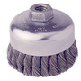 Weiler® 4" X 5/8" - 11 Stainless Steel Knot Wire Cup Brush