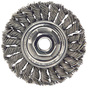 Weiler® 4" X 3/8" - 24" Dualife™ Mighty-Mite™ Stainless Steel Knot Wire Wheel Brush