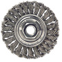 Weiler® 4" X 3/8" - 24" Mighty-Mite™ Dualife™ Steel Knot Wire Wheel Brush