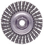 Weiler® 4" X 3/8" - 24 Roughneck® Dualife™ Mighty-Mite™ Steel Knot Wire Wheel Brush