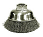 Weiler® 3 1/2" X 5/8" - 11 Mighty-Mite™ Steel Crimped Wire Cup Brush