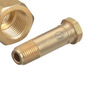 Western 1/4" NPT Male X 2" Brass Regulator Nipple, CGA-320 With Inserted Filter (For Pressures Up To 3000 psig)