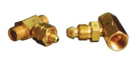 Western CGA-510 Male LH Brass 500 psig Manifold Coupler Tee With Without Check Valve
