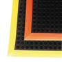 Superior Manufacturing 26" X 40" Black And Orange Rubber NoTrax® Safety Stance® Anti Fatigue Floor Mat