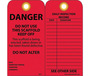 AccuformNMC™ 6" X 3" Black/Red Unrippable Vinyl (25 Per Pack) "DANGER: DO NOT USE THIS SCAFFOLD"