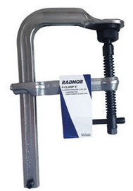 RADNOR™ 8" Metal Heavy Duty Floor Clamp With Tempered Rail And Drop-Forged Sliding Arm