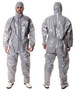3M™ Large Gray Polypropylene/Polyethylene Chemical Protective Coveralls With Serged/Taped Seams And Front Zipper Closure