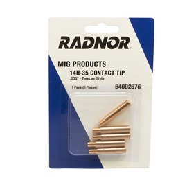 RADNOR™ .035" X 1.47" 0.044" Bore 14H Style Contact Tip