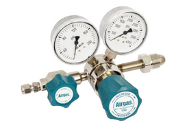 Airgas® Model N245G540 Brass High Purity Single Stage Pressure Regulator With 1/4” FNPT Connection And Non-Lubricated Check Valve