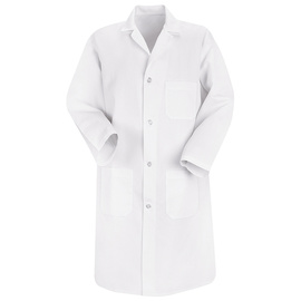 Red Kap® Large/Regular White 5 Ounce 80% Polyester/20% Cotton Lab Coat With Button Closure