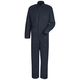Red Kap® Medium/Short Navy 8.5 Ounce 100% Cotton Coveralls With Front Snap Closure