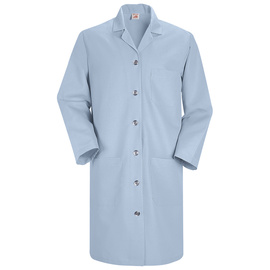 Red Kap® Small/Regular Light Blue 5 Ounce 80% Polyester/20% Combed Cotton Lab Coat With Button Closure
