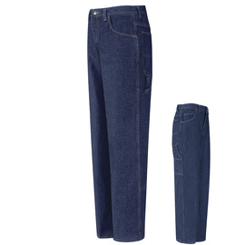 Bulwark 32" X 32" Indigo Red Kap® 13.5 Ounce Heavy Weight 100% Cotton Jeans With Zipper Closure