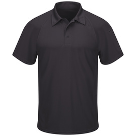 Bulwark Large Black Red Kap® 100% Polyester Knit Polo Shirt