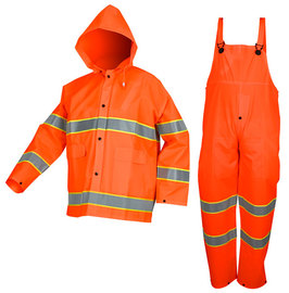 MCR Safety® Large Hi-Viz Orange Luminator™ .35 mm Polyester/PVC Suit