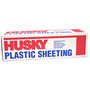 Poly-America 10' X 50' Black Polyethylene Husky Plastic Sheeting