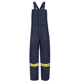 Bulwark® 2X Regular Navy Blue Cotton/Nylon Flame Resistant Bib Overall With Cotton Lining