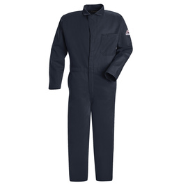 Bulwark® 64 Tall Navy Blue EXCEL FR® Twill Cotton Flame Resistant Coveralls With Zipper Front Closure