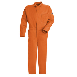 Bulwark® 44 Regular Orange EXCEL FR® Twill Cotton Flame Resistant Coveralls With Zipper Front Closure