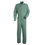 Bulwark® 2X Regular Green EXCEL FR® Twill Cotton Flame Resistant Coveralls With Gripper Front Closure