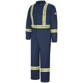 Bulwark® 44 Regular Navy Blue Westex Ultrasoft® Twill/Cotton/Nylon Flame Resistant Coveralls With Zipper Front Closure