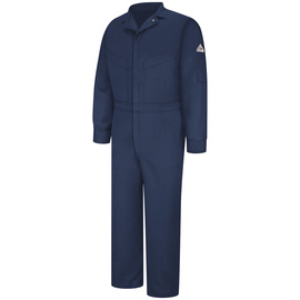 Bulwark® 46 Regular Navy Blue EXCEL FR® ComforTouch® Sateen/Cotton/Nylon Flame Resistant Coveralls With Zipper Front Closure