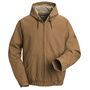Bulwark® Large Tall Brown Westex Ultrasoft® Duck/Cotton/Nylon Flame Resistant Hooded Jacket With Cotton Lining Zipper Front Closure