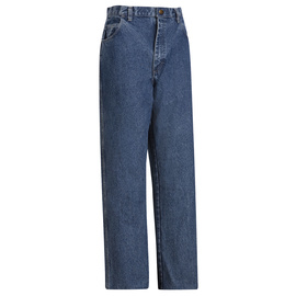 Bulwark® 34" X 30" Stone Wash Blue EXCEL FR® Cotton Denim Flame Resistant Jeans With Button Closure