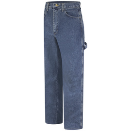 Bulwark® 28" X 30" Stone Wash Blue EXCEL FR® Cotton Denim Flame Resistant Jeans With Button Closure