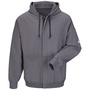 Bulwark® Large Regular Gray Cotton/Spandex Brushed Fleece Flame Resistant Sweatshirt With Zipper Front Closure
