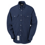 Bulwark® Medium Regular Navy Blue Westex Ultrasoft®/Cotton/Nylon Flame Resistant Dress Shirt With Button Front Closure