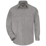 Bulwark® Medium Regular Gray EXCEL FR® ComforTouch® Flame Resistant Uniform Shirt With Button Front Closure