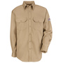 Bulwark® Large Tall Khaki EXCEL FR® ComforTouch® Flame Resistant Uniform Shirt With Button Front Closure