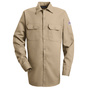 Bulwark® X-Large Tall Khaki Westex Ultrasoft®/Cotton/Nylon Flame Resistant Work Shirt With Button Front Closure