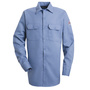 Bulwark® Small Regular Light Blue Westex Ultrasoft®/Cotton/Nylon Flame Resistant Work Shirt With Button Front Closure